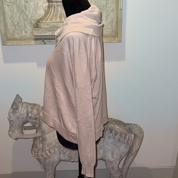 Abound cotton blend cowl neck cropped front sweater Sz S - Picture 3 of 7